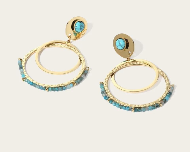 Boucles d'oreille Turquoises  