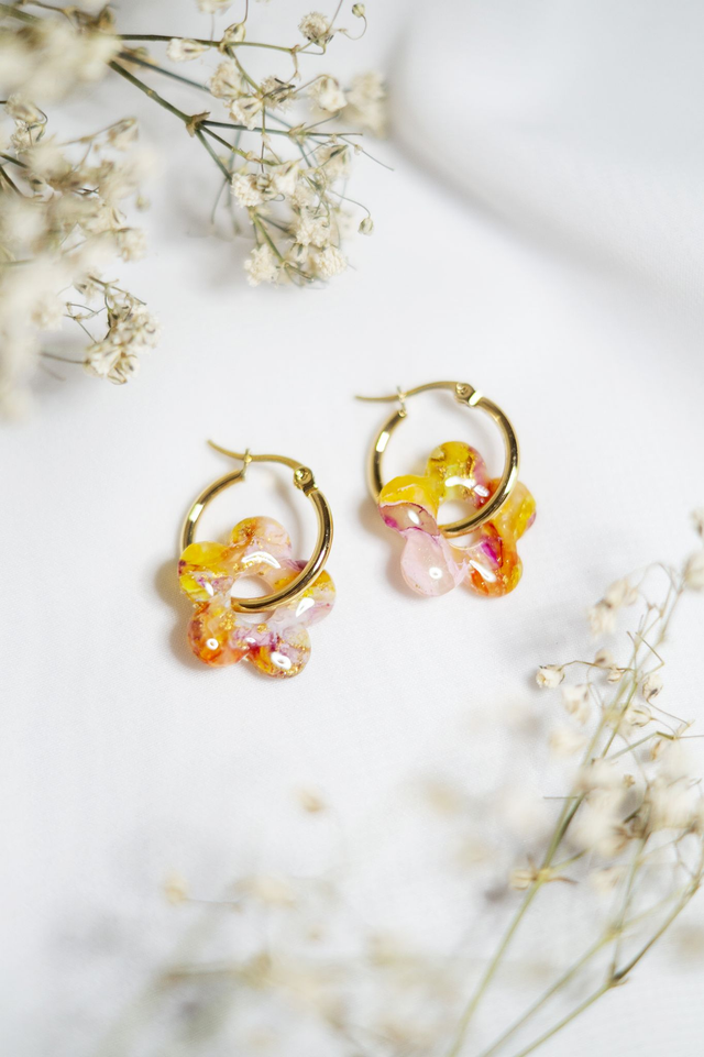 Coloris mistral - Boucles Fleur 