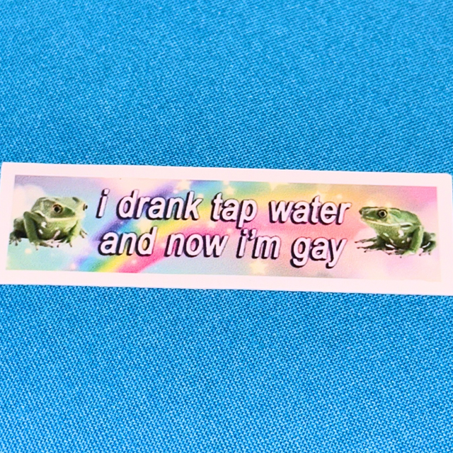 i drank tap water and now im gay Sticker