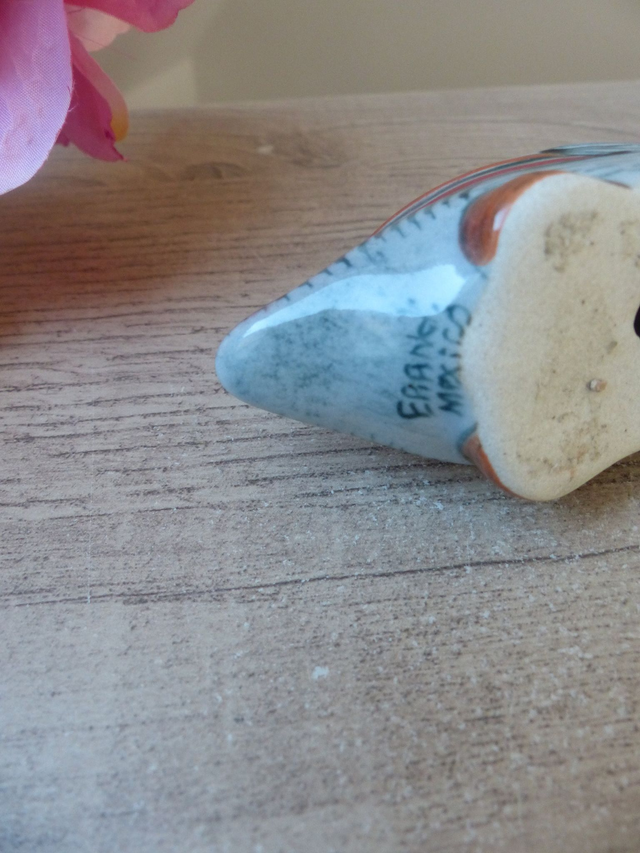 Figurine Oiseau Canard Tonala Art Populaire Mexicain Peint à la main et Signé Erandi Mexique