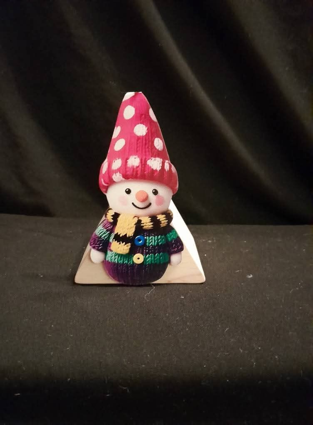 Christmas Snowman Custom Decorated &amp; Designed Small Sensory Hand Held Noise Shaker Toy