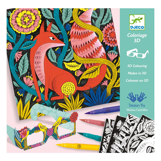 Coloriage 3D "Forêt fantastique" - Djeco