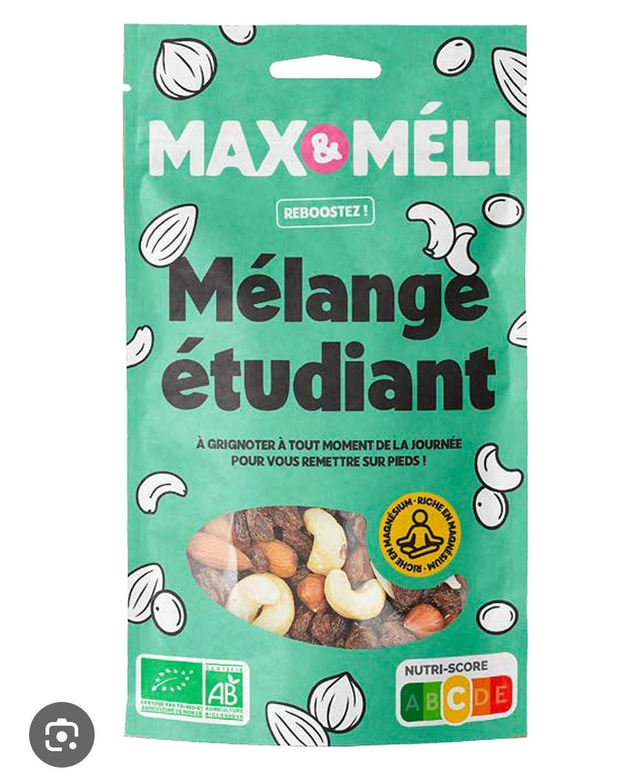 Mélange Étudiant Fruits Secs Bio 1kg | Max &amp; Méli