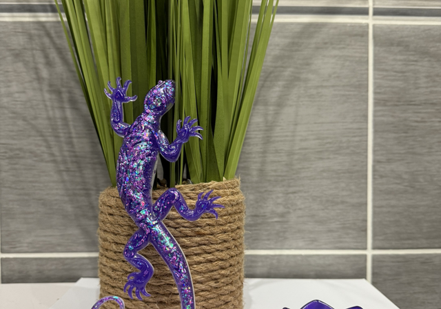 Salamandre Purple avec paillettes 