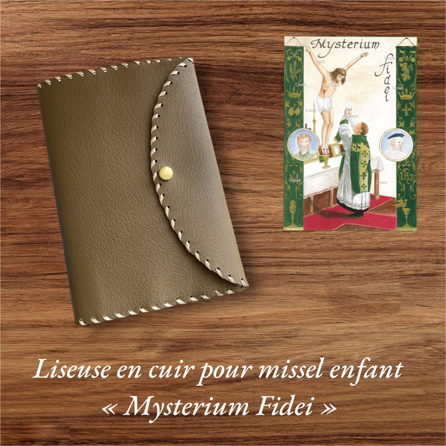 Liseuse en cuir pour Missel enfants