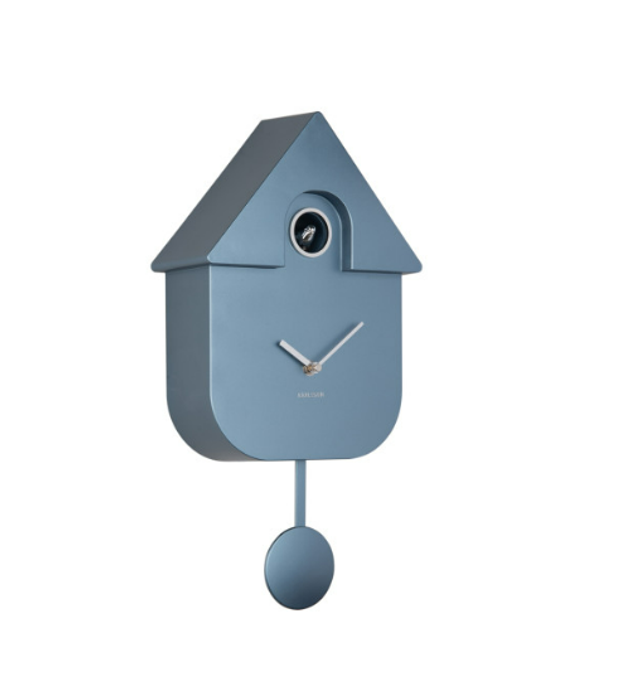 Wall Clock Cuckoo Metallic DARK BLUE