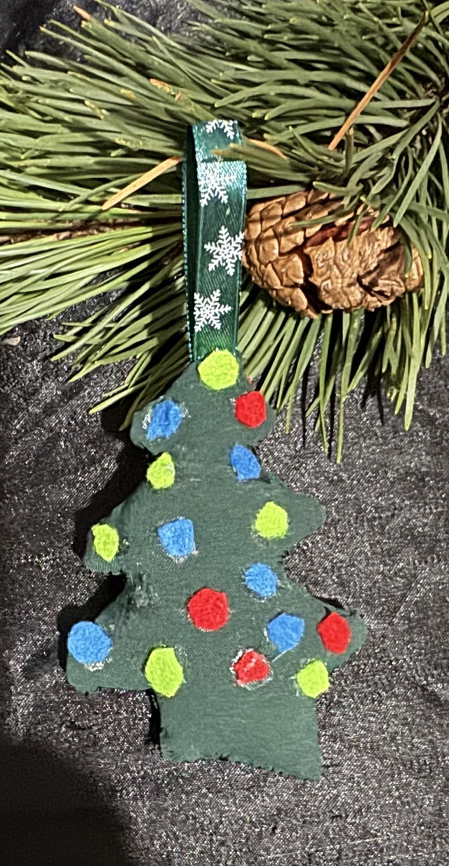 Recycled Christmas Tree Hanging Decoration