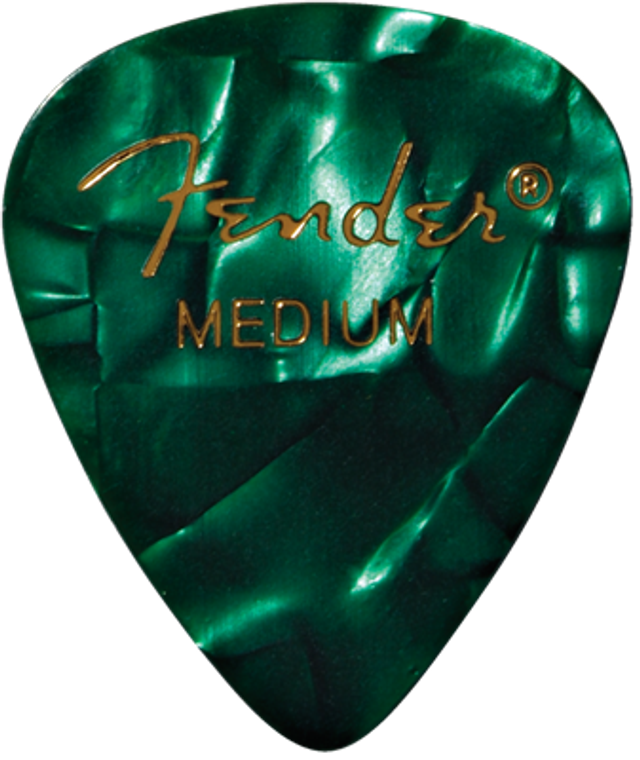 FENDER 351 PREMIUM MEDIUM GREEN MOTO PICK X 12