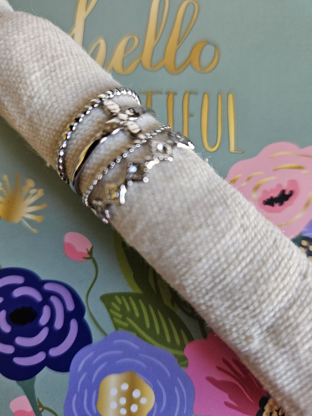 BAGUE ARGENTE REGLABLE ACIER INOXYDABLE MODELE 5