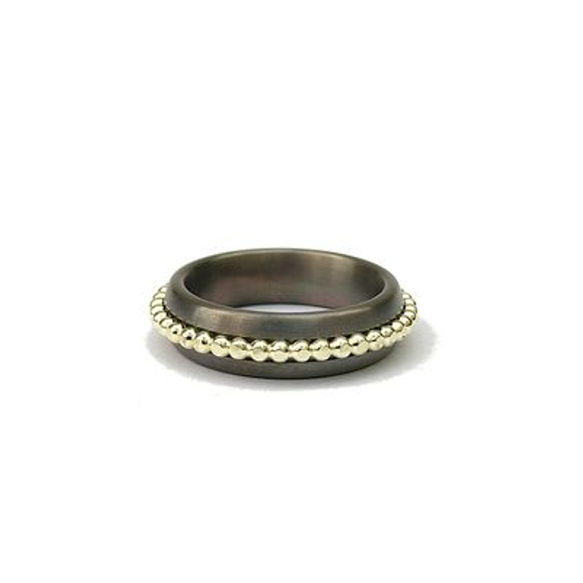 Ring titanium met goud