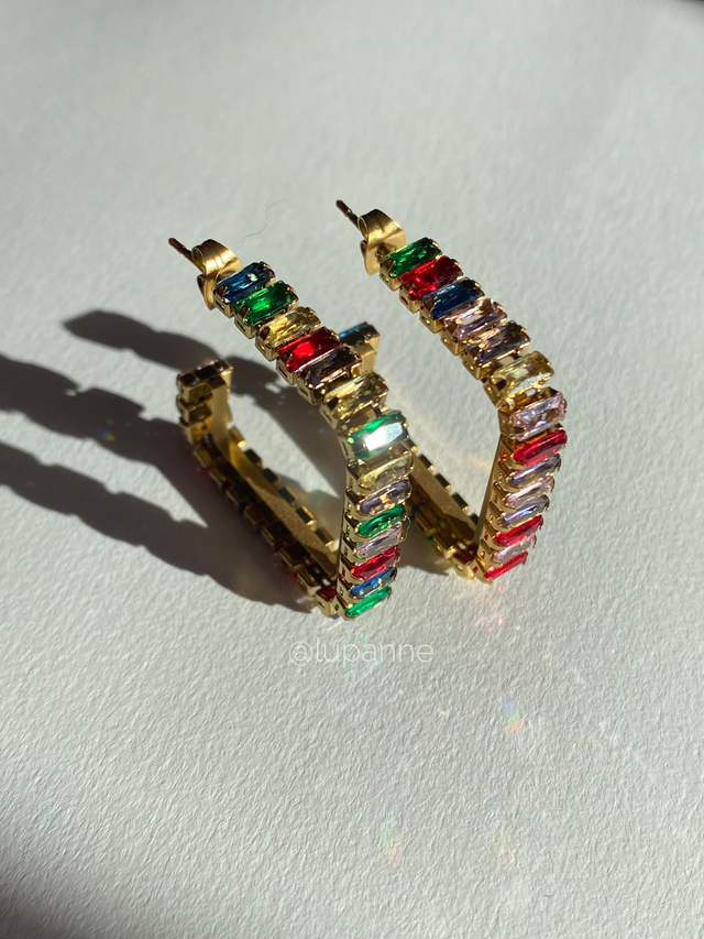 Boucles d'oreilles Créoles Carrées Calima