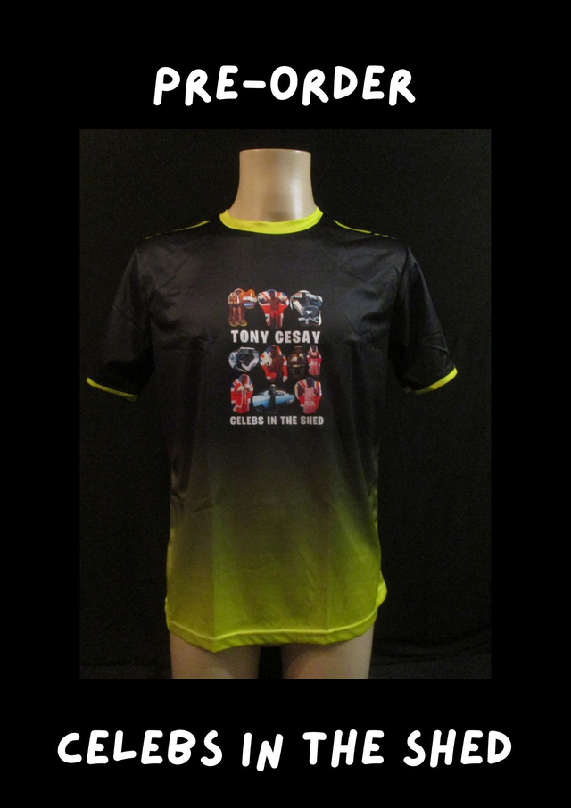 Tony Cesay ABA Champion Boxer Picture T-Shirt (White Bubble Logo) ADULT 100% Polyester Crew Neck BLACK &amp; YELLOW (PRE-ORDER SIZE) Top BUY NOW