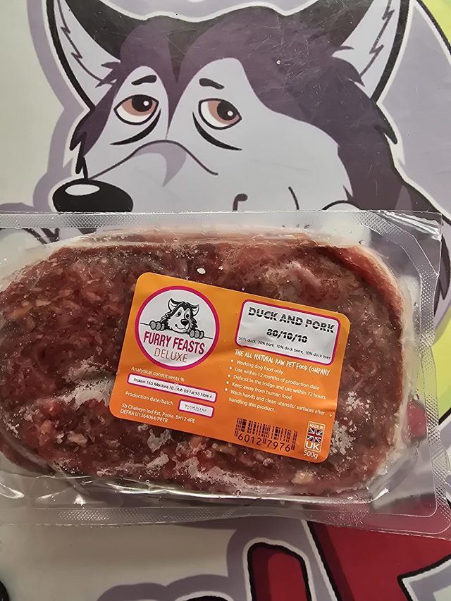 Duck &amp; Pork 80/10/10 500g Flat Pack 