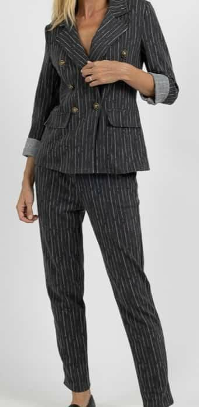 Veste rayée croisée 