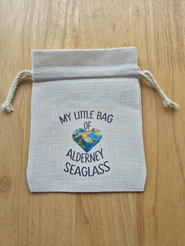 Seaglass Collecting Drawstring Bag