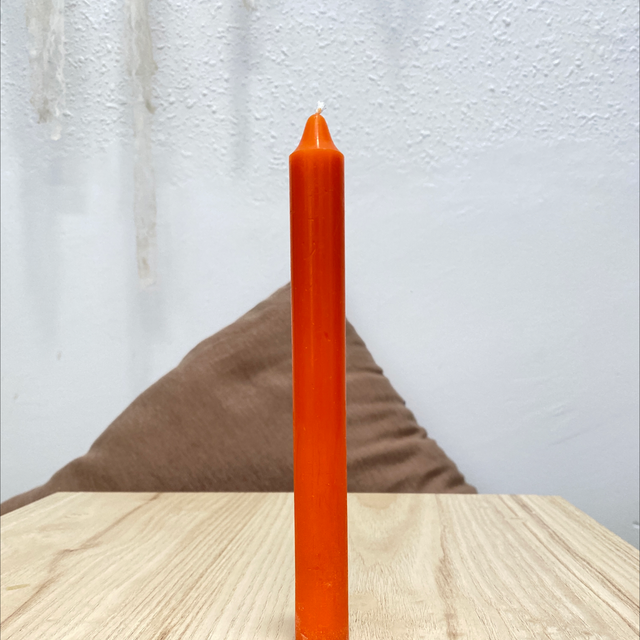 Vela naranja candelabro 