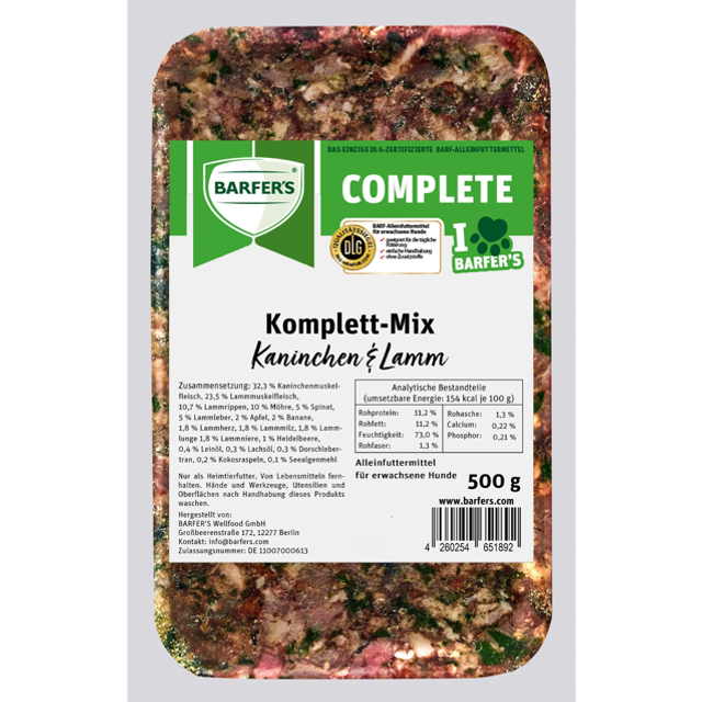 Komplett-Mix Kaninchen&Lamm 500g