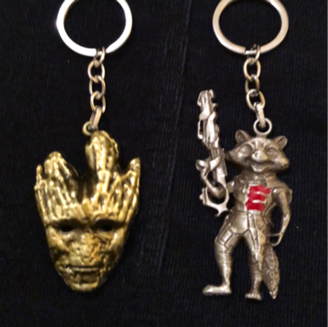 Groot &amp; Rocket Keyring 