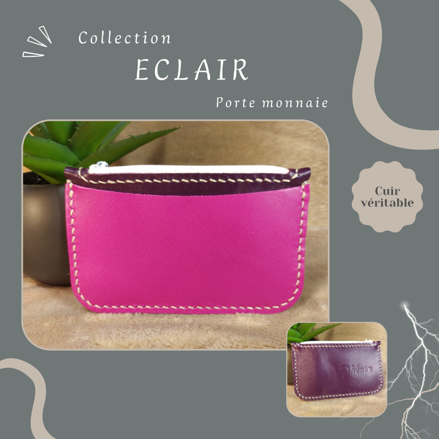 ECLAIR porte monnaie/carte - Violet &amp; Fuchsia