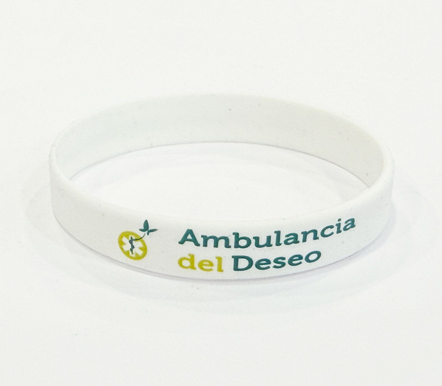 Pulsera de goma elástica · Blanca
