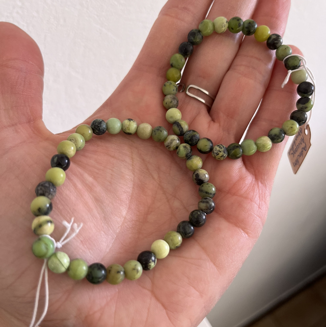 Bracelet élastique opale verte 