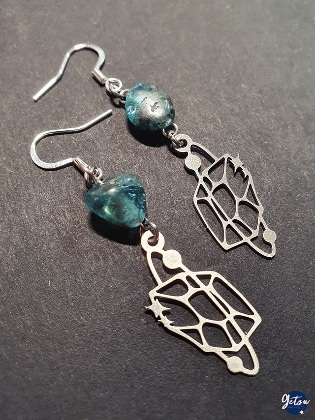 Boucles d&#039;oreilles cristaux scintillants