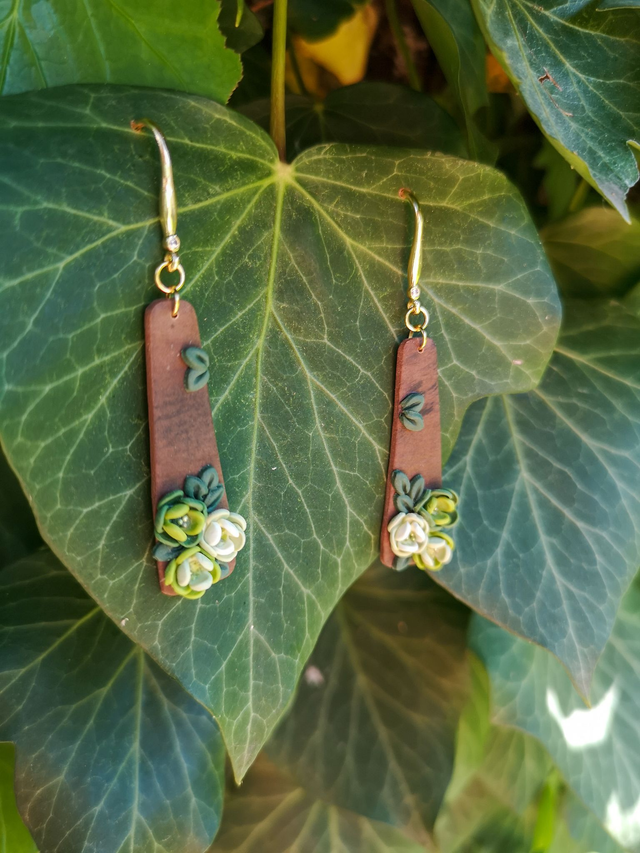 Collection Florale Fougère des Bois- Boucles d&#039;oreilles Julie