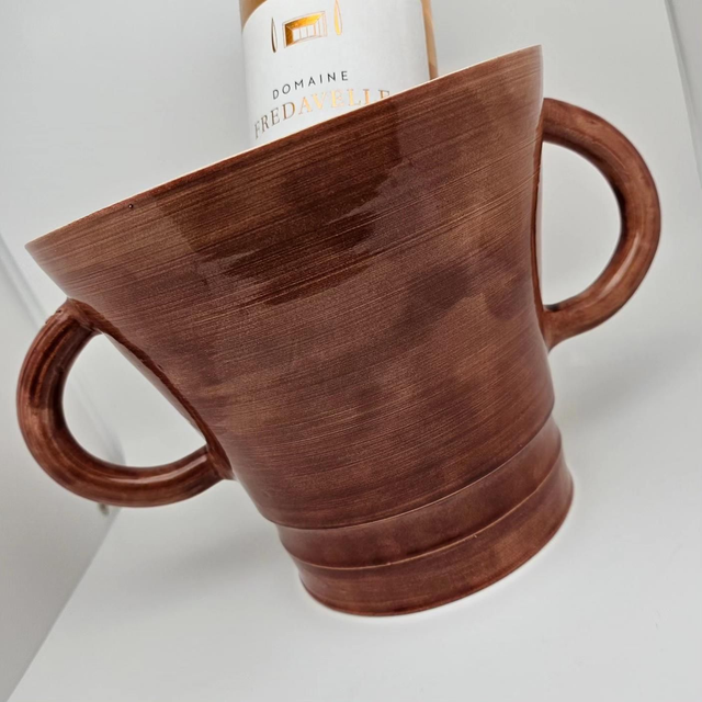 Seau à champagne en faïence 