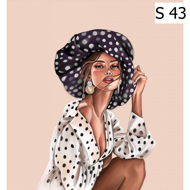 Panneau simili Femme au chapeau