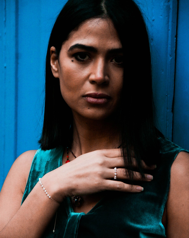 Bracelet Réglable - Perles d&#039;eau douce - Poka - Fil de Jade rose pâle