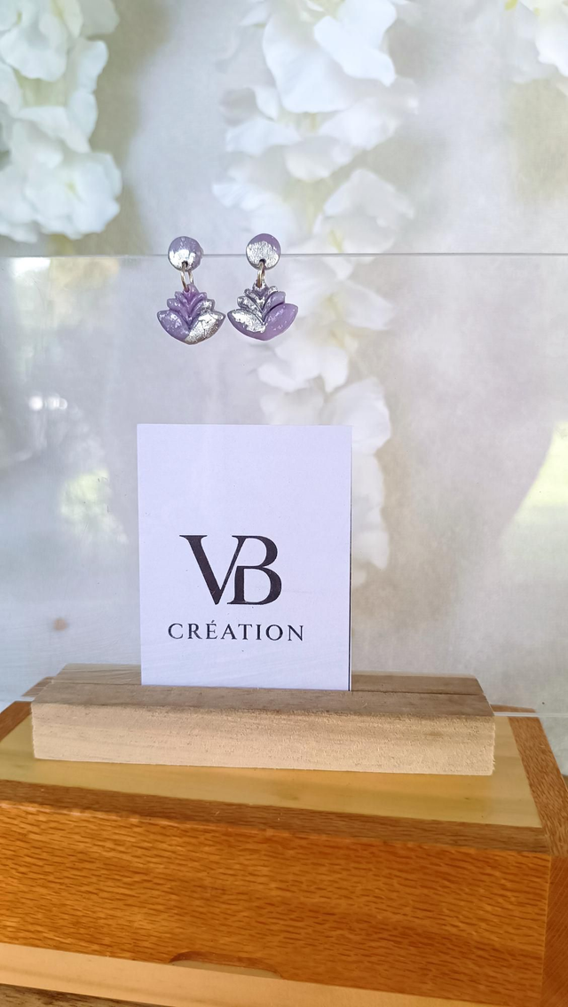 Petites Fleurs marbrées violettes