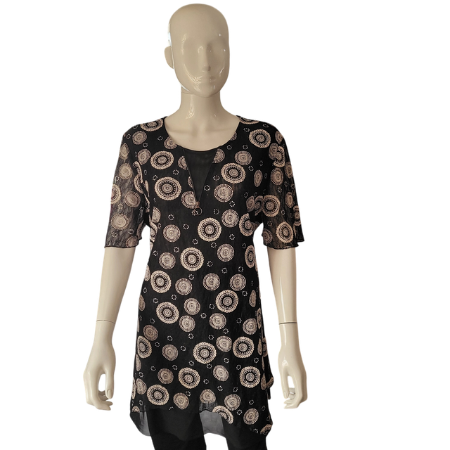 Tunique longues à motif blanc  grande taille