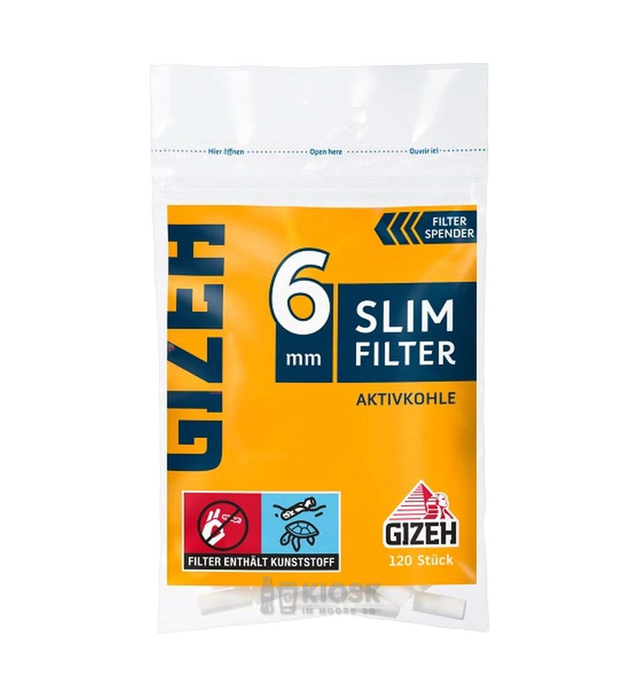 039 | Gizeh Slim Filter Aktivkohle 6mm