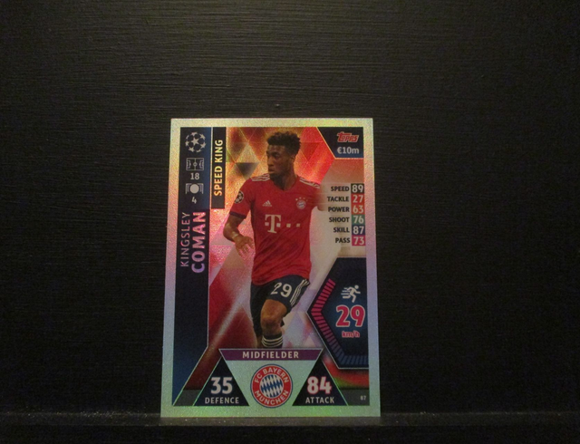 Kingsley Coman - UEFA Champions League Match Attax 2018/19 Original Trading Card #87