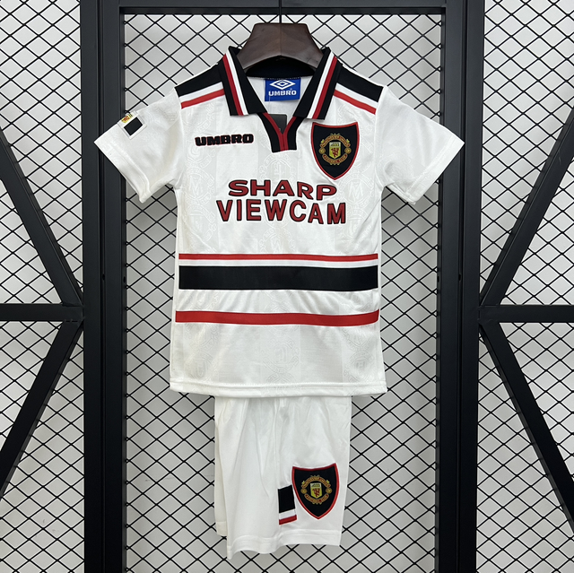 Conjunto camiseta RETRO + pantalón NIÑOS 2ª Manchester United - 97-98