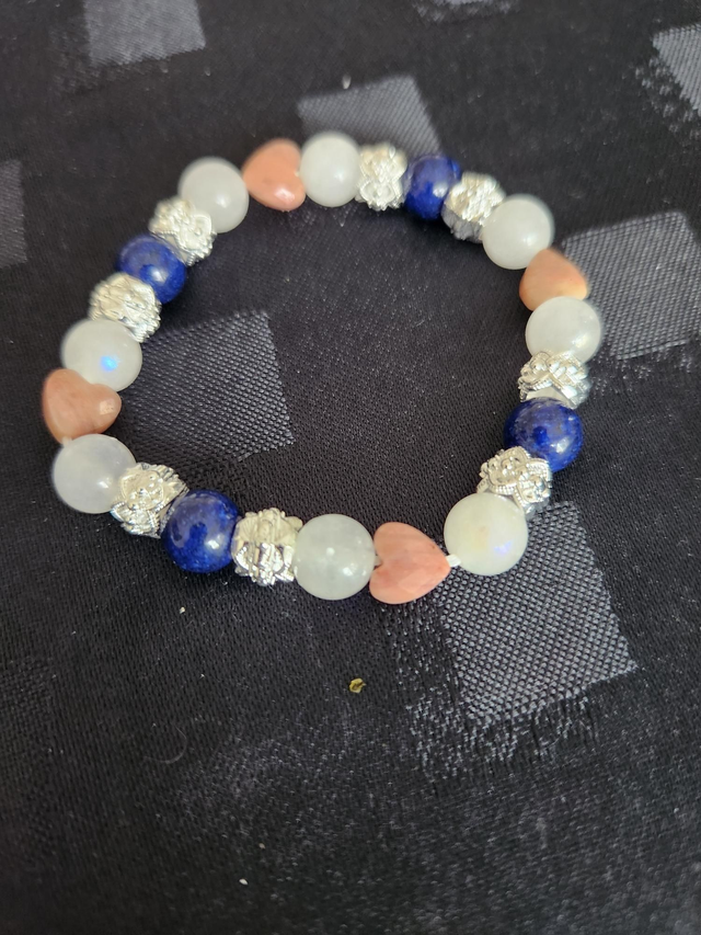 RHODONITE LAPIS AND MOONSTONE 