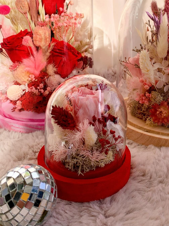 Mini Cloche Rouge &amp; Rose