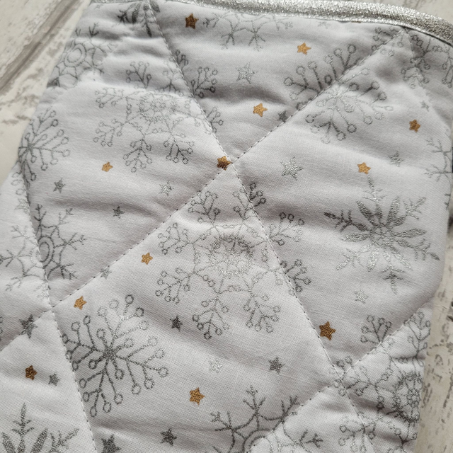 Pochette pour livre Maxi Poche : Flocons argentés