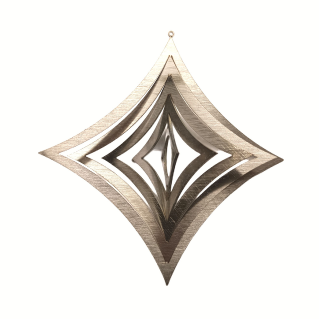 Anhänger Stern Edelstahl gefächert Durchmesser 65 mm