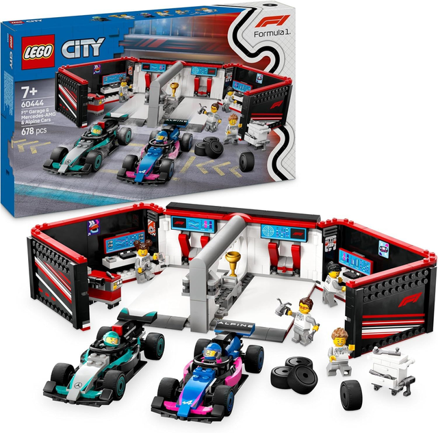 LEGO® City 60444 F1® Garage mit Mercedes-AMG & Alpine Rennautos