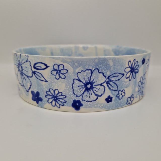 Floral Bubble Pet Bowl