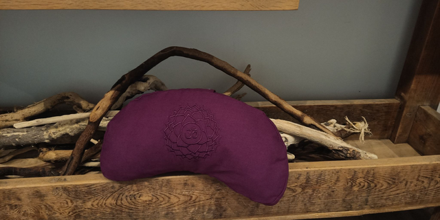Coussin demi-lune de de voyage de yoga