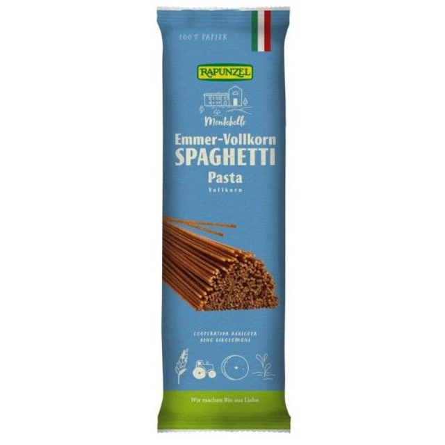 Rapunzel Emmer Spaghetti Vollkorn, 500g Packung