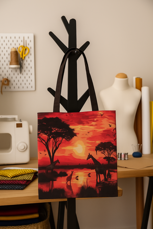 Sac Fourre-Tout Motif Animaux de la Savane – Pratique, Tendance et Sauvage