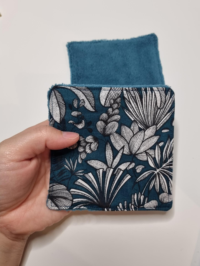 Lingette feuille bleu