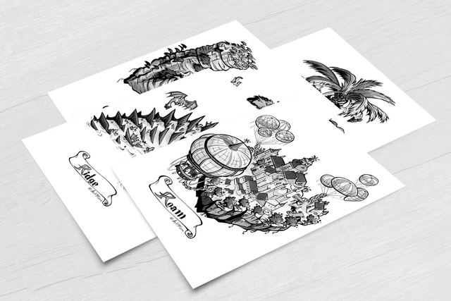 Lot de 4 Mini Affiches extraordinaires