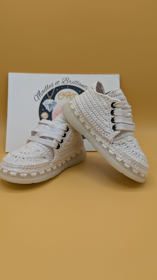 Basket Blanche Enfant de 24 à 35