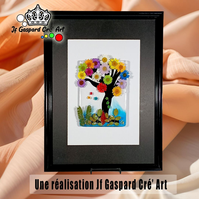 Tableau Herbier Époxy 🌺 &quot;L&#039;arbre Magique&quot;
