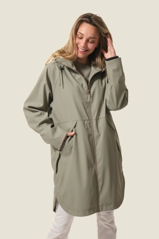 Hublot Fleece Lined Raincoat - Sage