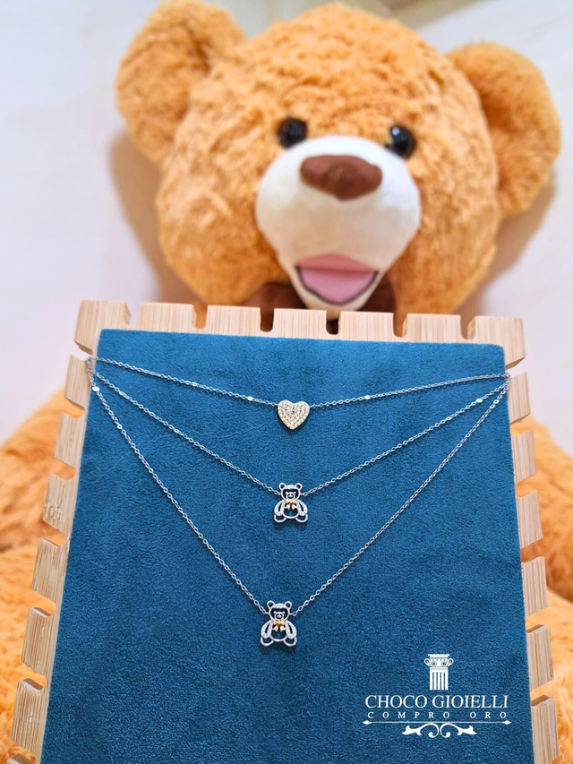 Tre Fili in Una Collana Teddy - Argento 925